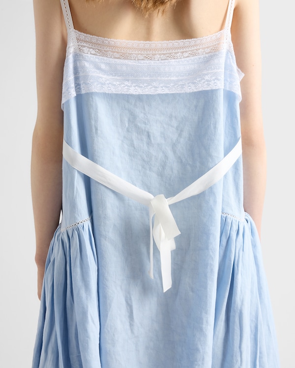 Embroidered linen mini-dress - Astro Embroidered linen mini-dress - Astro