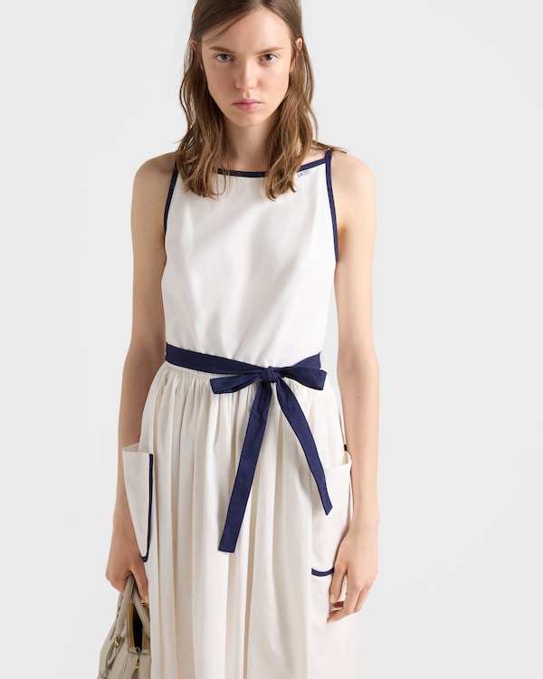 Slubbed toile dress - White Slubbed toile dress - White