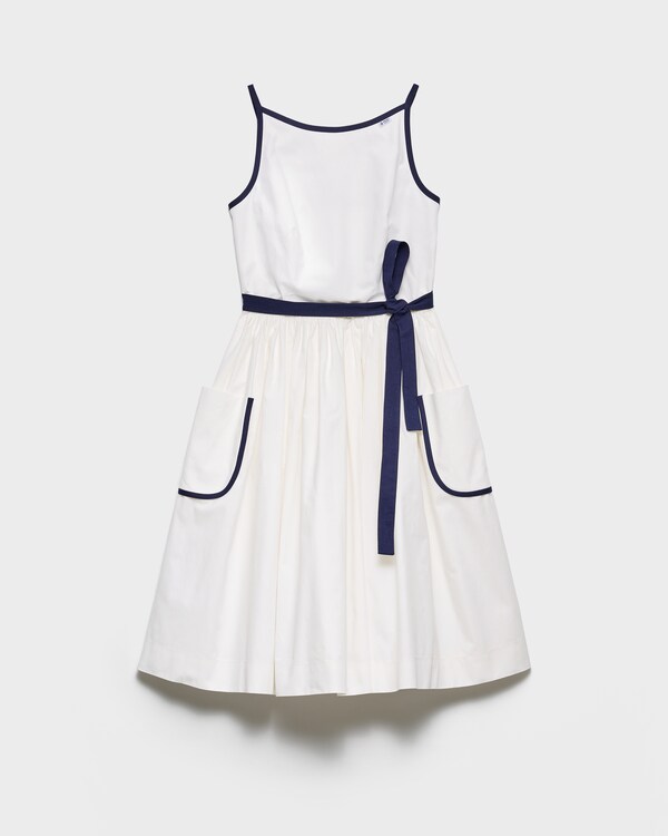 Slubbed toile dress - White Slubbed toile dress - White