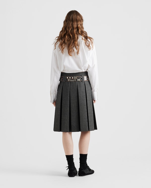 Drawstring poplin shirt - White Drawstring poplin shirt - White