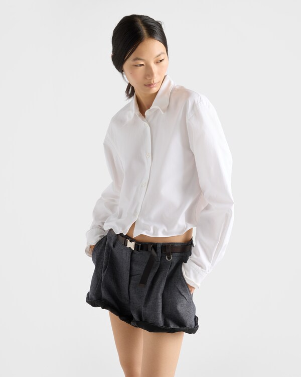 Shapeable cotton shirt - White Shapeable cotton shirt - White