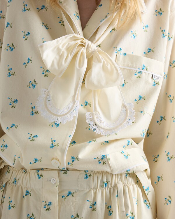 Bouquet print old canvas shirt - Natural Bouquet print old canvas shirt - Natural