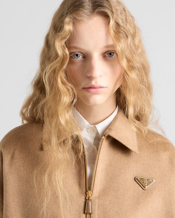Camel-hair blouson jacket - Camel Brown Camel-hair blouson jacket - Camel Brown