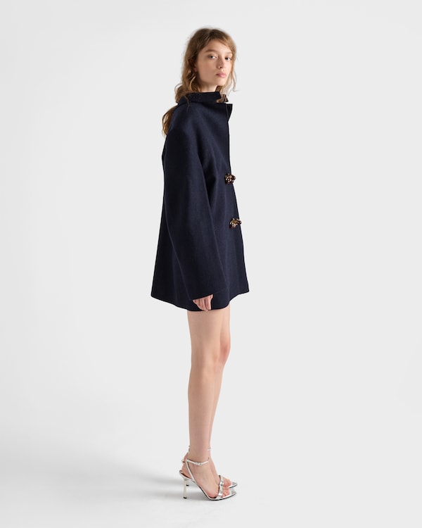 Shetland wool jacket with jewel buttons - Navy Shetland wool jacket with jewel buttons - Navy