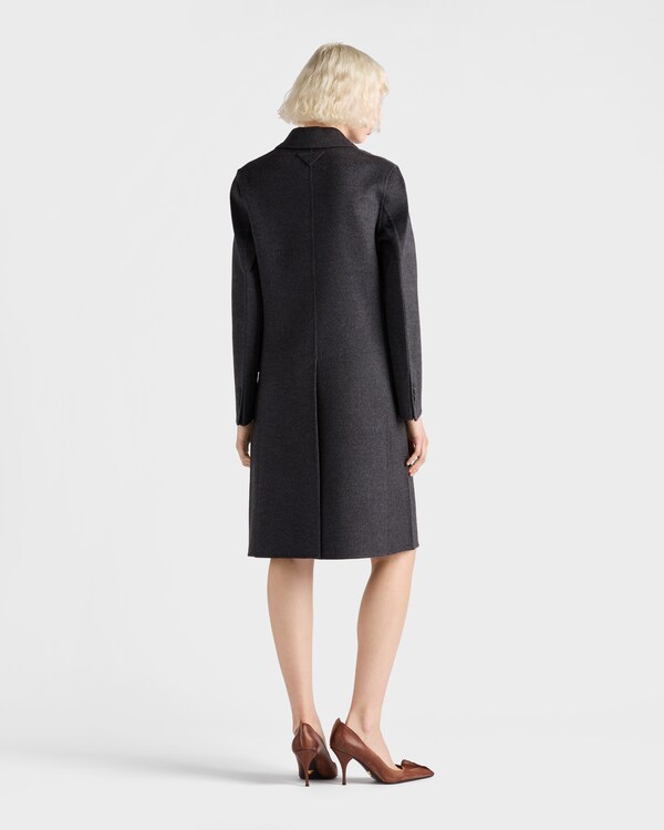 Double-breasted double cashwool coat - Slate Gray Double-breasted double cashwool coat - Slate Gray