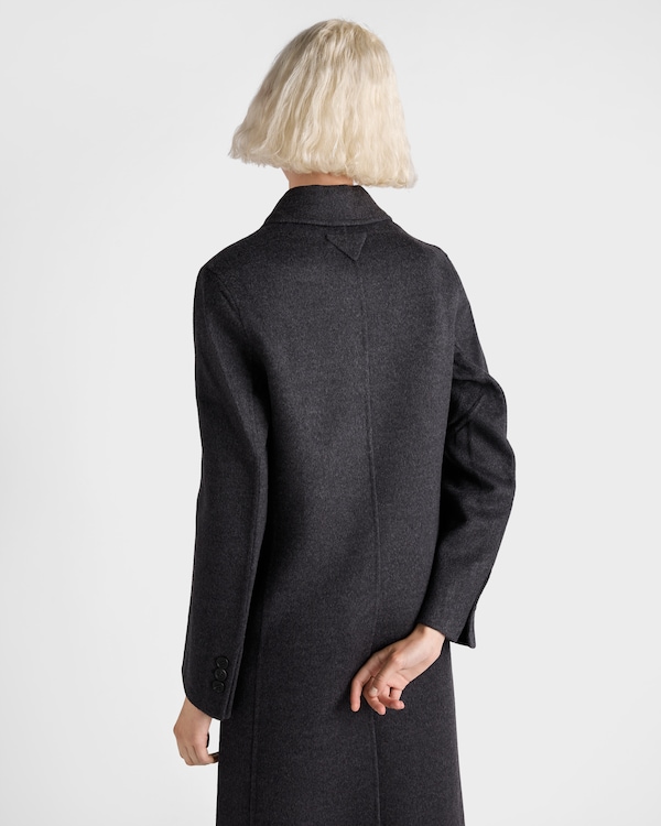 Double-breasted double cashwool coat - Slate Gray Double-breasted double cashwool coat - Slate Gray