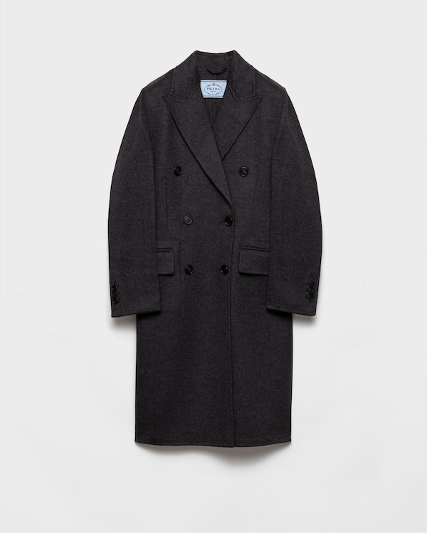 Double-breasted double cashwool coat - Slate Gray Double-breasted double cashwool coat - Slate Gray