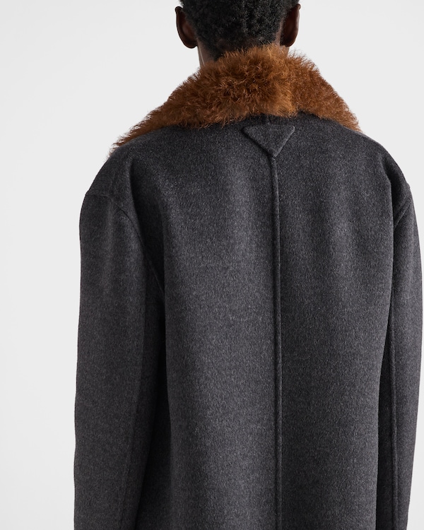 Double-breasted double cashwool coat - Slate Gray Double-breasted double cashwool coat - Slate Gray