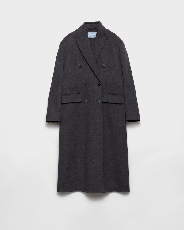 Double-breasted double cashwool coat - Slate Gray Double-breasted double cashwool coat - Slate Gray