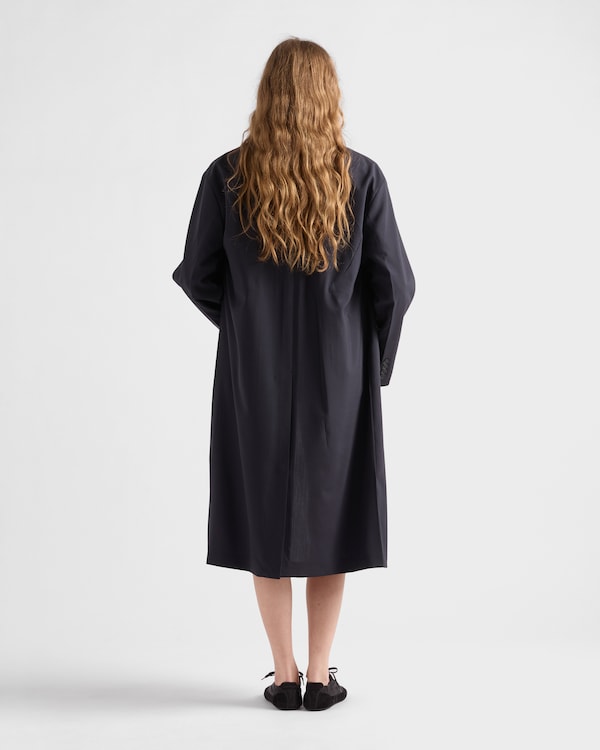 Single-breasted light wool coat - Navy Single-breasted light wool coat - Navy