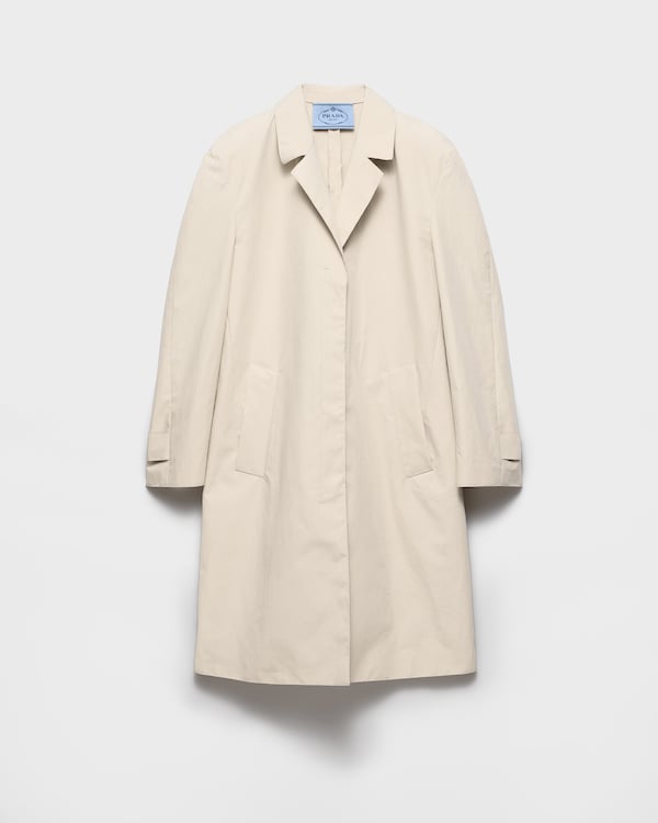 Single-breasted double poplin coat - Limestone Single-breasted double poplin coat - Limestone