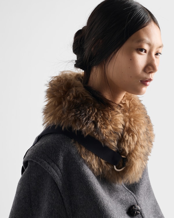 Single-breasted double loden cloth coat - Slate Gray Single-breasted double loden cloth coat - Slate Gray