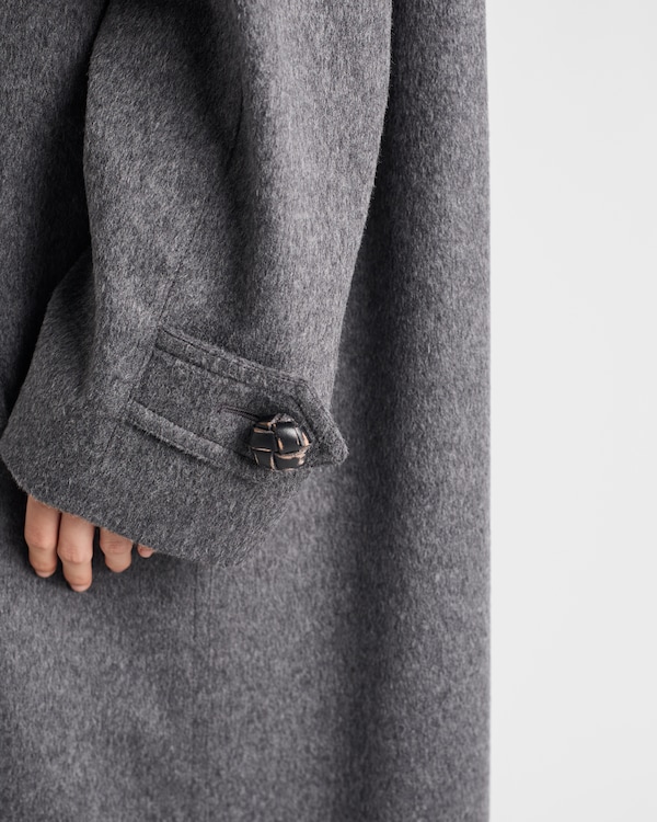 Single-breasted double loden cloth coat - Slate Gray Single-breasted double loden cloth coat - Slate Gray