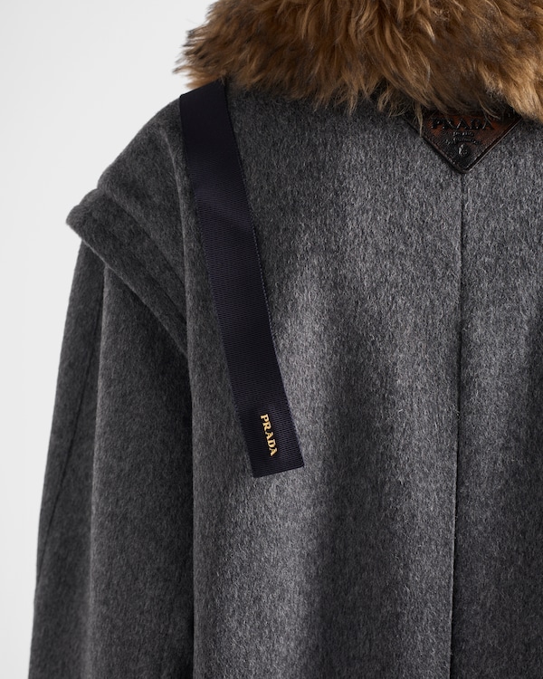 Single-breasted double loden cloth coat - Slate Gray Single-breasted double loden cloth coat - Slate Gray