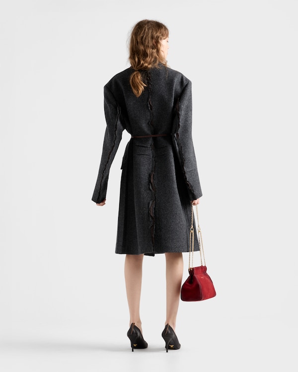 Single-breasted shetland wool coat - Slate Gray Single-breasted shetland wool coat - Slate Gray