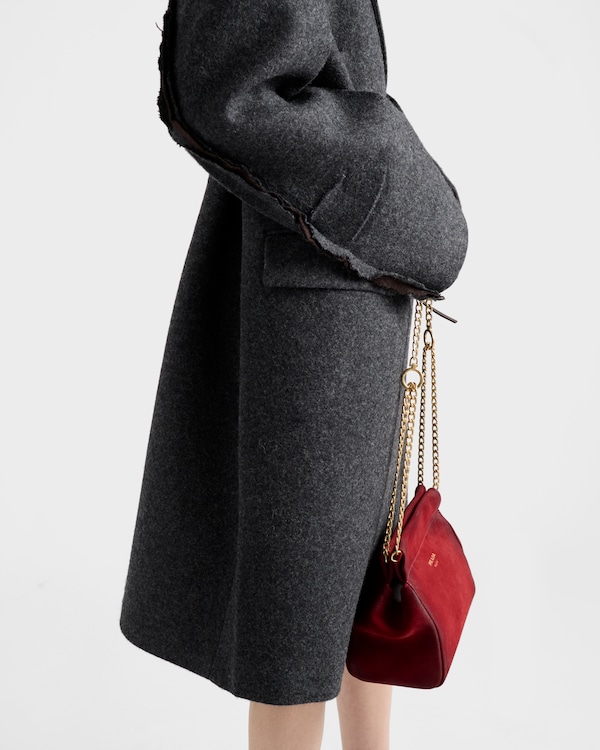Single-breasted shetland wool coat - Slate Gray Single-breasted shetland wool coat - Slate Gray