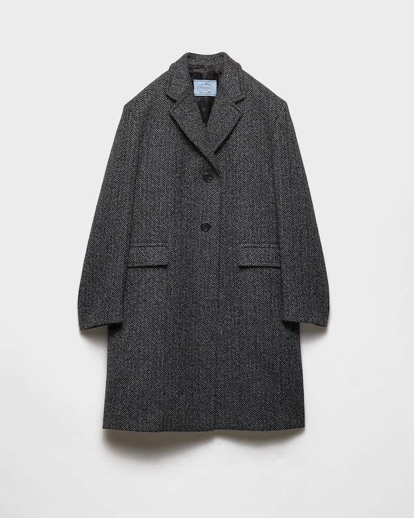 Single-breasted chevron wool jacket - Anthracite Gray Single-breasted chevron wool jacket - Anthracite Gray