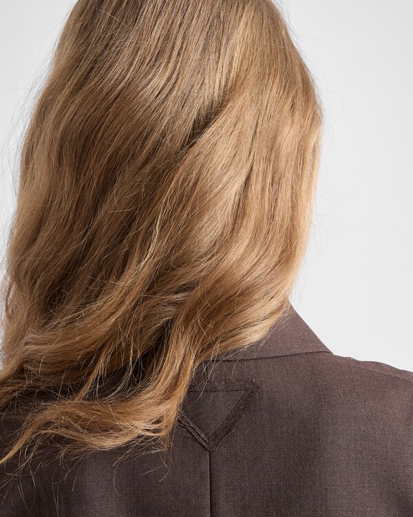Kid mohair blouson jacket - Cocoa Brown Kid mohair blouson jacket - Cocoa Brown