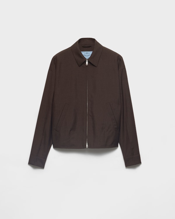 Kid mohair blouson jacket - Cocoa Brown Kid mohair blouson jacket - Cocoa Brown
