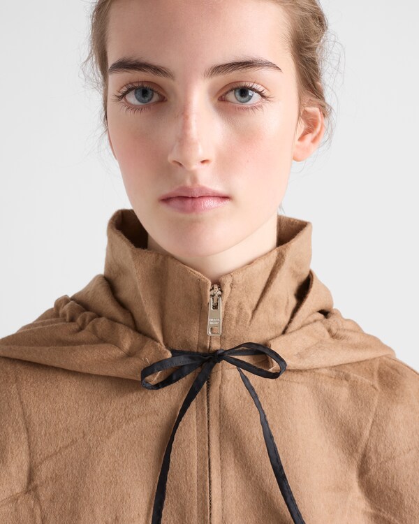 Camel-hair blouson jacket - Camel Brown Camel-hair blouson jacket - Camel Brown