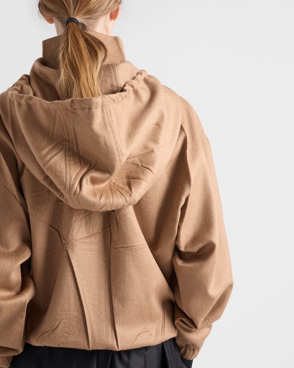 Camel-hair blouson jacket - Camel Brown Camel-hair blouson jacket - Camel Brown