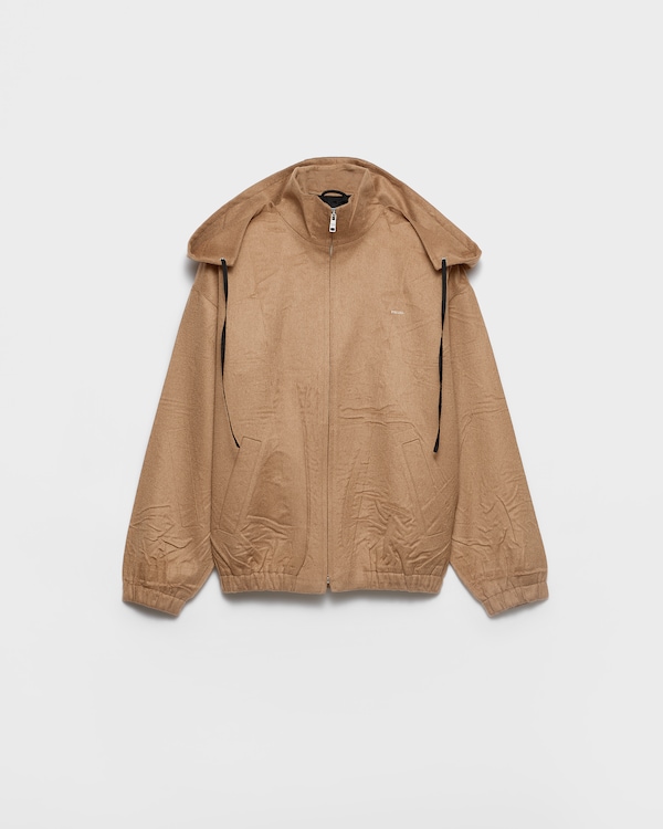 Camel-hair blouson jacket - Camel Brown Camel-hair blouson jacket - Camel Brown