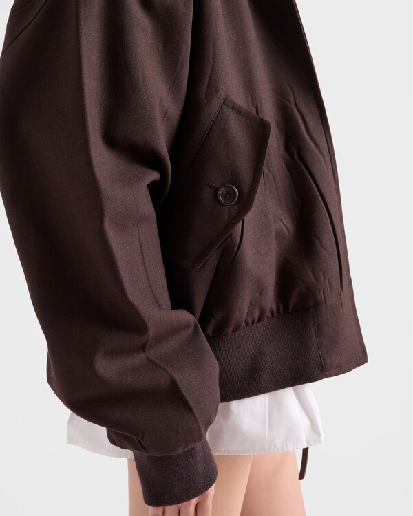 Hooded rush stitch jacket - Ebony Hooded rush stitch jacket - Ebony