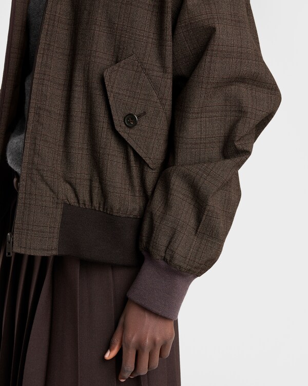 Prince of Wales checked wool jacket - Tobacco Prince of Wales checked wool jacket - Tobacco