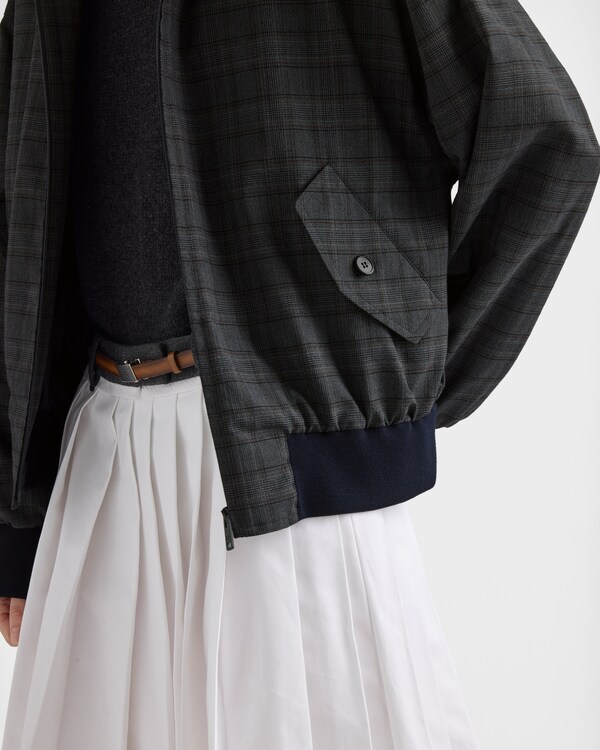 Prince of Wales checked wool jacket - Hematite Prince of Wales checked wool jacket - Hematite