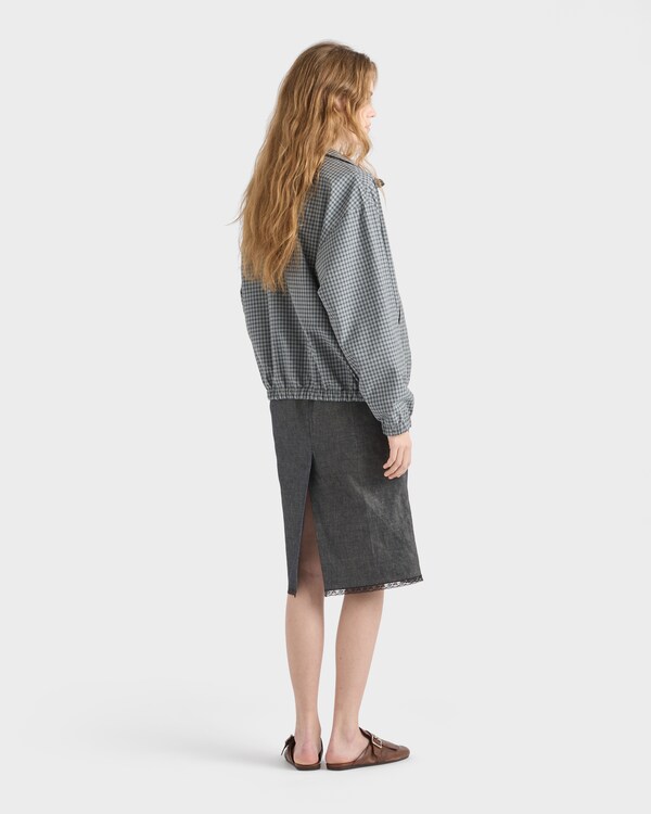 Checked poplin jacket - Iron Gray Checked poplin jacket - Iron Gray