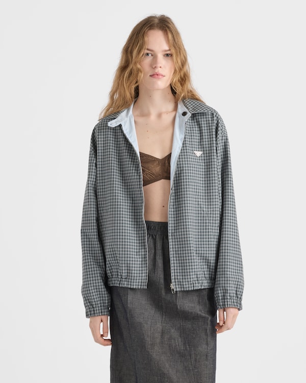 Checked poplin jacket - Iron Gray Checked poplin jacket - Iron Gray