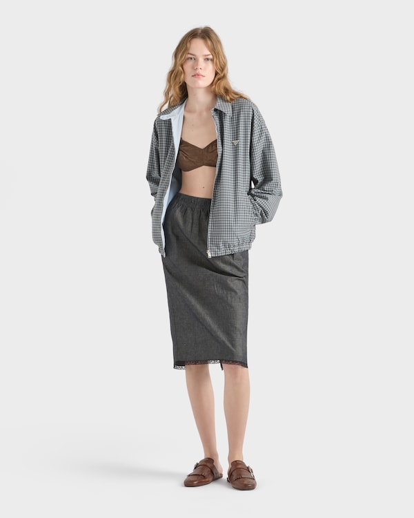 Checked poplin jacket - Iron Gray Checked poplin jacket - Iron Gray