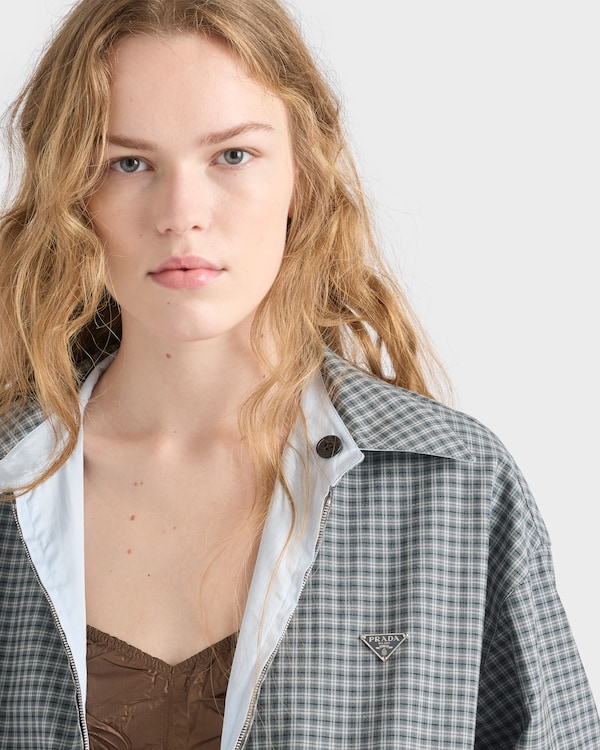 Checked poplin jacket - Iron Gray Checked poplin jacket - Iron Gray