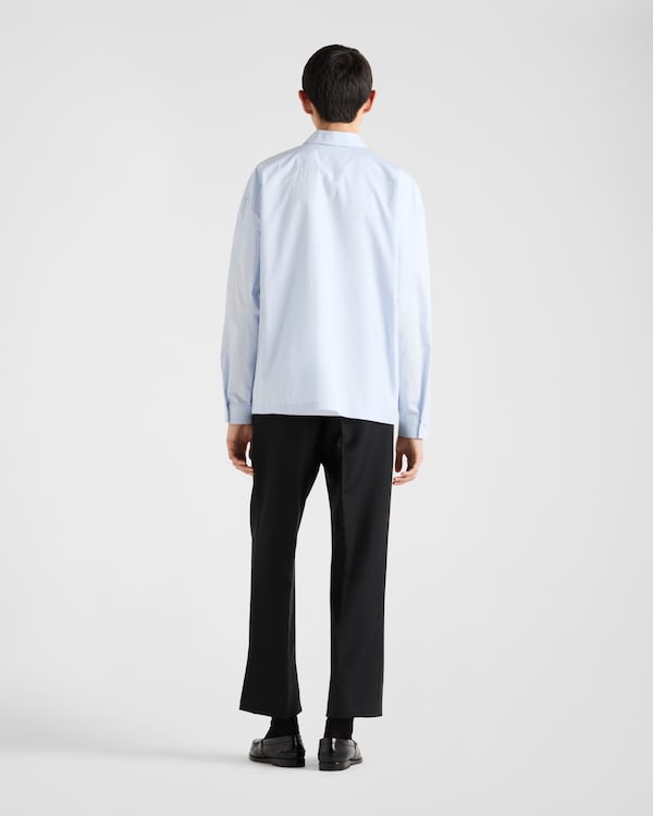 Cotton zipper shirt - Sky Blue Cotton zipper shirt - Sky Blue