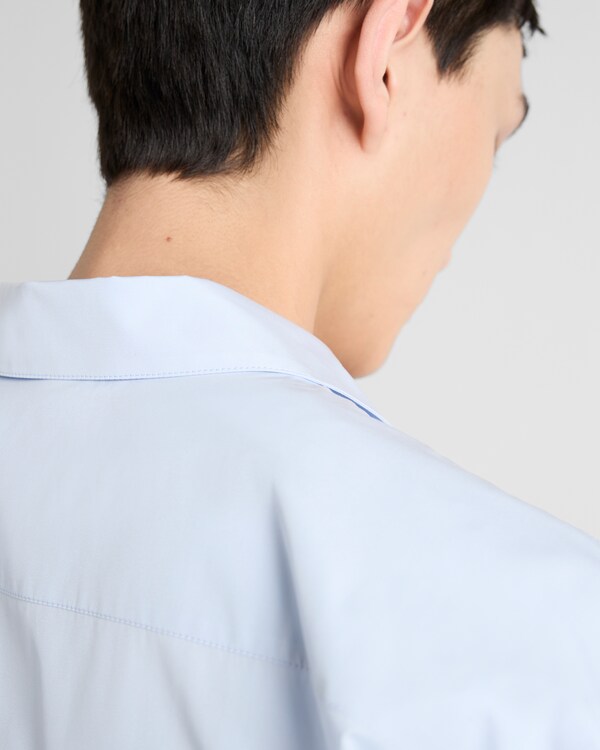 Cotton zipper shirt - Sky Blue Cotton zipper shirt - Sky Blue