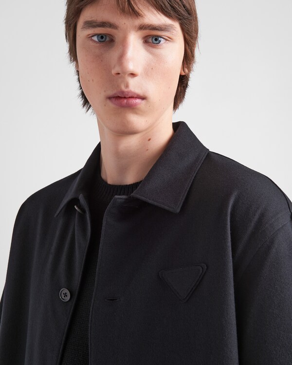 Wool and cashmere shirt - Black Wool and cashmere shirt - Black