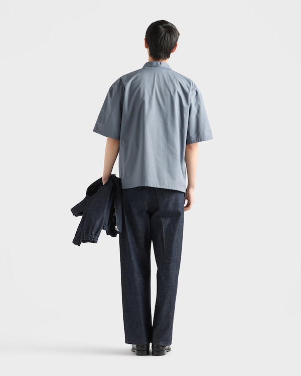 Short-sleeved technical cotton shirt - Iron Gray Short-sleeved technical cotton shirt - Iron Gray