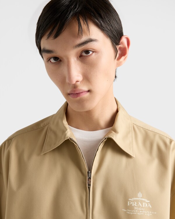 Short-sleeved technical cotton shirt - Desert Beige Short-sleeved technical cotton shirt - Desert Beige
