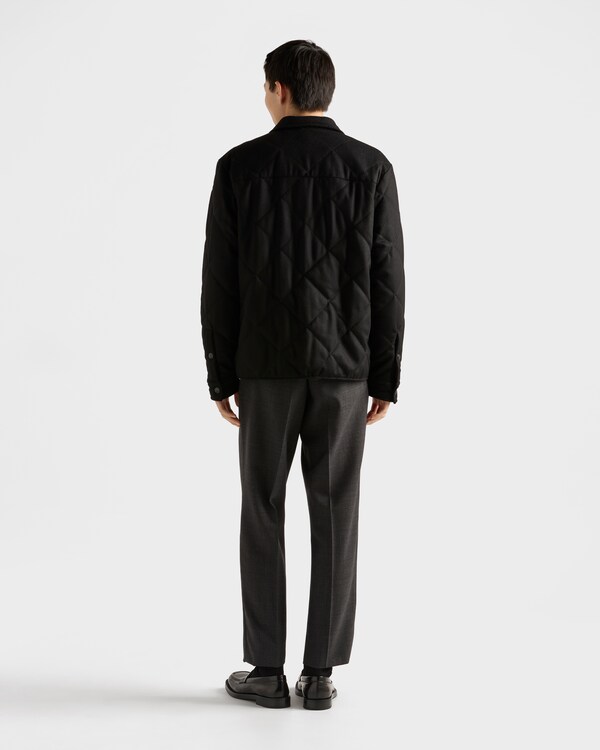 Padded cashmere shirt - Black Padded cashmere shirt - Black