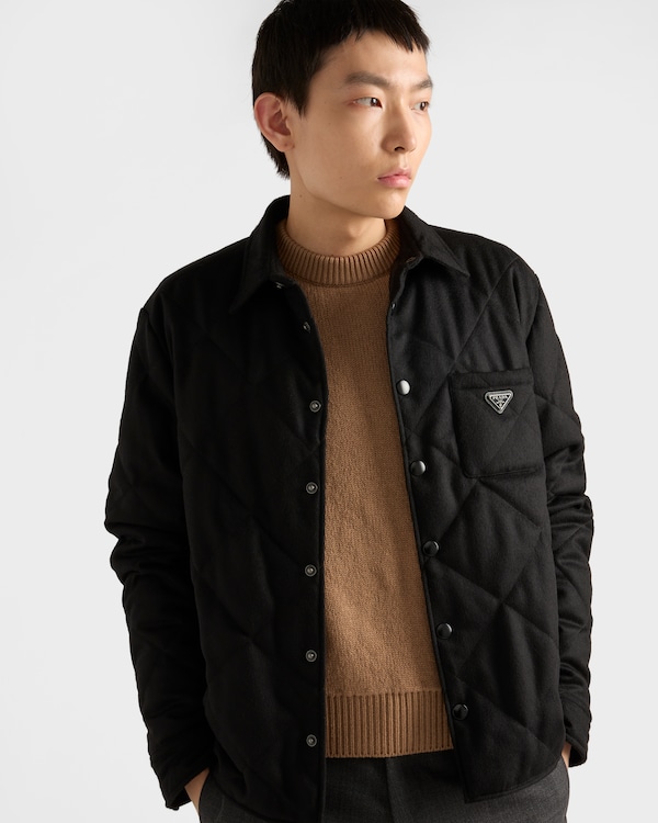 Padded cashmere shirt - Black Padded cashmere shirt - Black