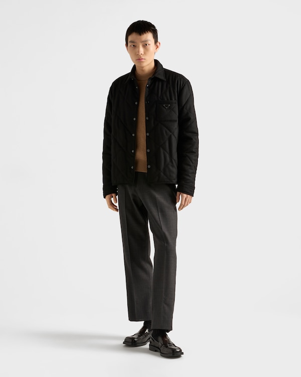 Padded cashmere shirt - Black Padded cashmere shirt - Black