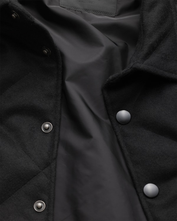 Padded cashmere shirt - Black Padded cashmere shirt - Black