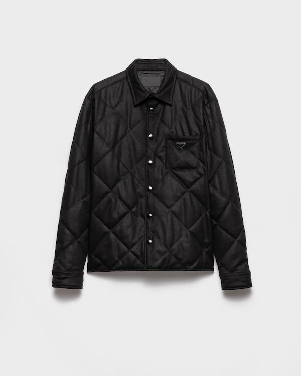 Padded cashmere shirt - Black Padded cashmere shirt - Black