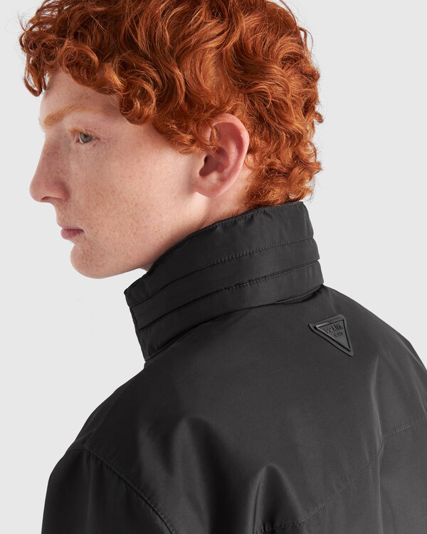 Technical fabric blouson jacket - Black Technical fabric blouson jacket - Black