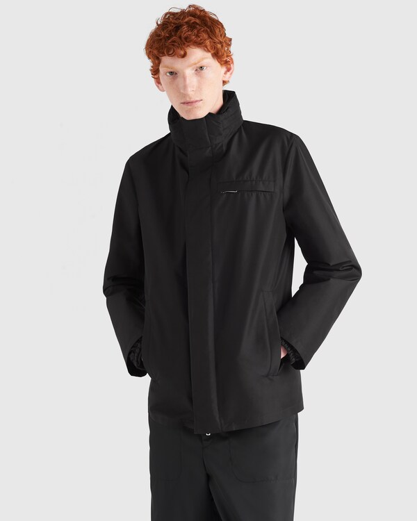 Technical fabric blouson jacket - Black Technical fabric blouson jacket - Black