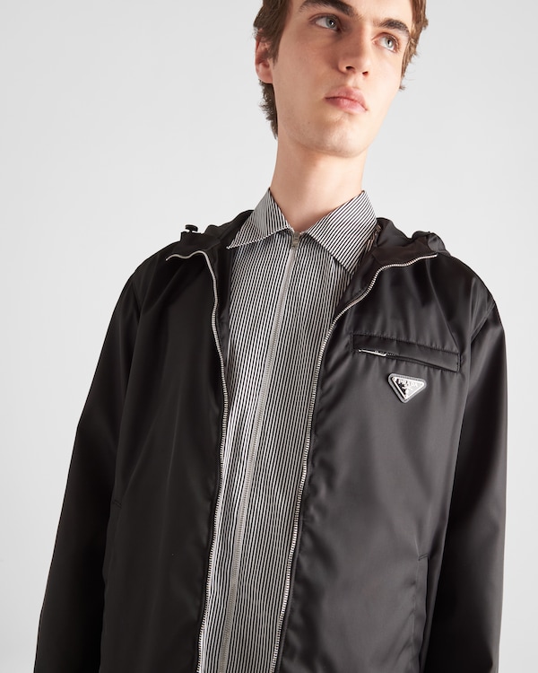 Re-Nylon hooded blouson jacket - Black Re-Nylon hooded blouson jacket - Black