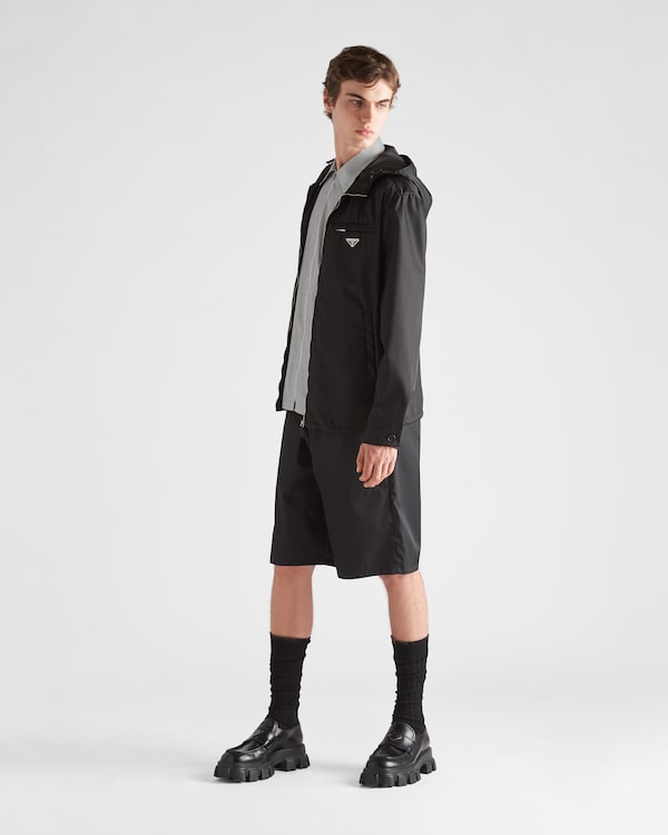 Re-Nylon hooded blouson jacket - Black Re-Nylon hooded blouson jacket - Black