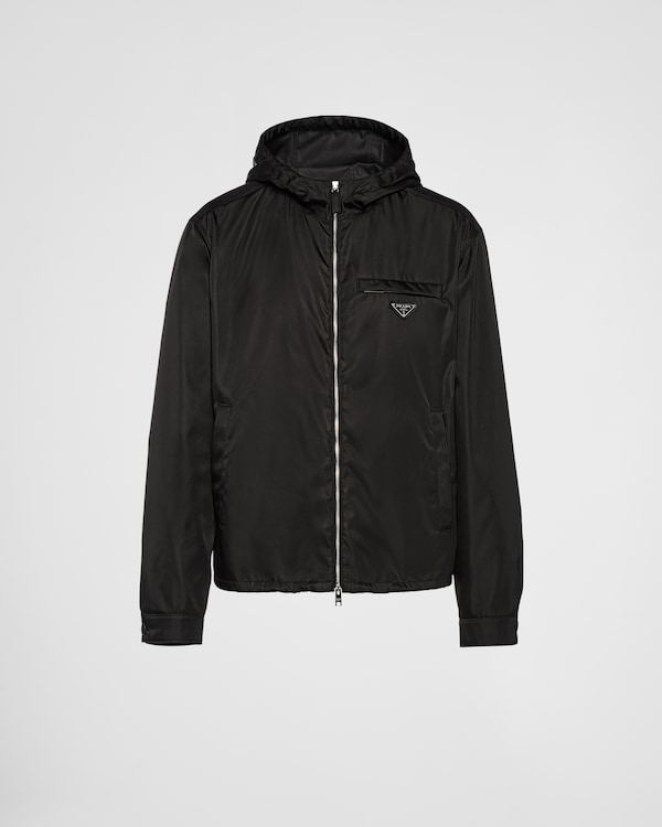 Re-Nylon hooded blouson jacket - Black Re-Nylon hooded blouson jacket - Black