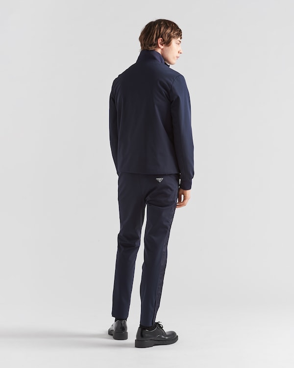 Stretch technical fabric zipper sweatshirt - Navy Stretch technical fabric zipper sweatshirt - Navy