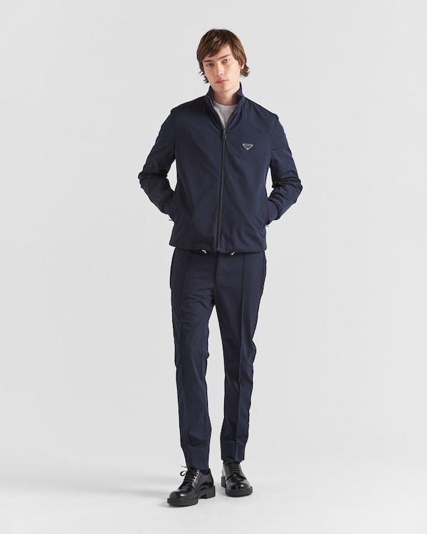 Stretch technical fabric zipper sweatshirt - Navy Stretch technical fabric zipper sweatshirt - Navy